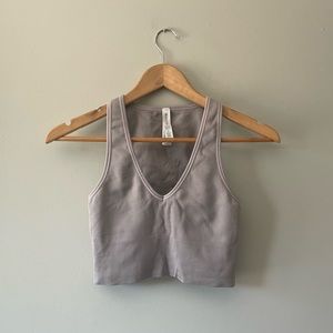 Athleta "Aurora Seamless Crop Rib Tank" - sz XS - tinsel purple